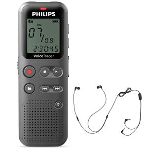Philips DVT1110 Digital Voice Tracer with Speak-IT Smartphone & iPhone Recording Adapter