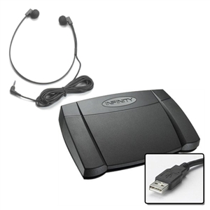 Infinity USB Foot Pedal & Transcription Headset
