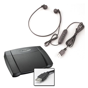 Infinity USB Foot Pedal & USB Transcription Headset