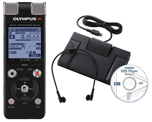 Olympus DM-670 with AS-2400 Transcriber