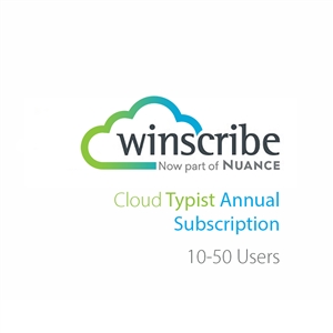 Nuance Winscribe Cloud Typist Annual Subscription (10-50 Users)