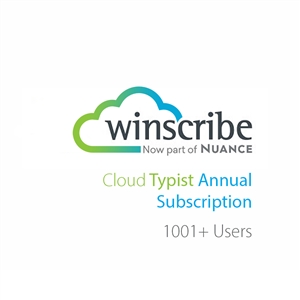 Nuance Winscribe Cloud Typist Annual Subscription (1001+ Users)