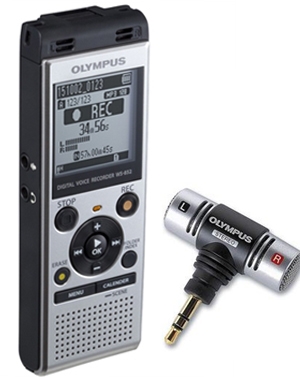Olympus WS-852 4GB with Olympus ME-51S Stereo Microphone