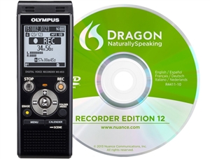 Olympus WS-853 8GB with Dragon NaturallySpeaking 12 (Recorder Edition)